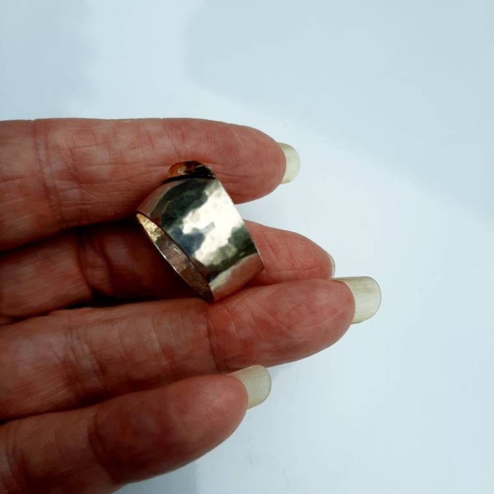 Mixed Metal Hammered Wrap Ring - Gold and Silver - Picture 5 of 5